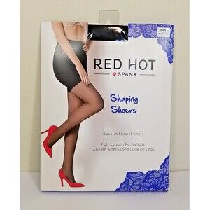 NWT Red Hot by Spanx High-Waist Shaping Sheers sz 5 Very Black NWT           T29
